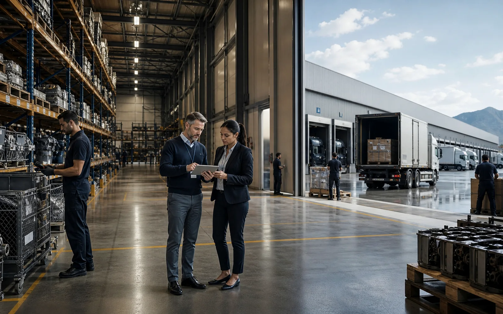 Regional warehouse, inventory and distribution teams coordinating a supply-chain operation